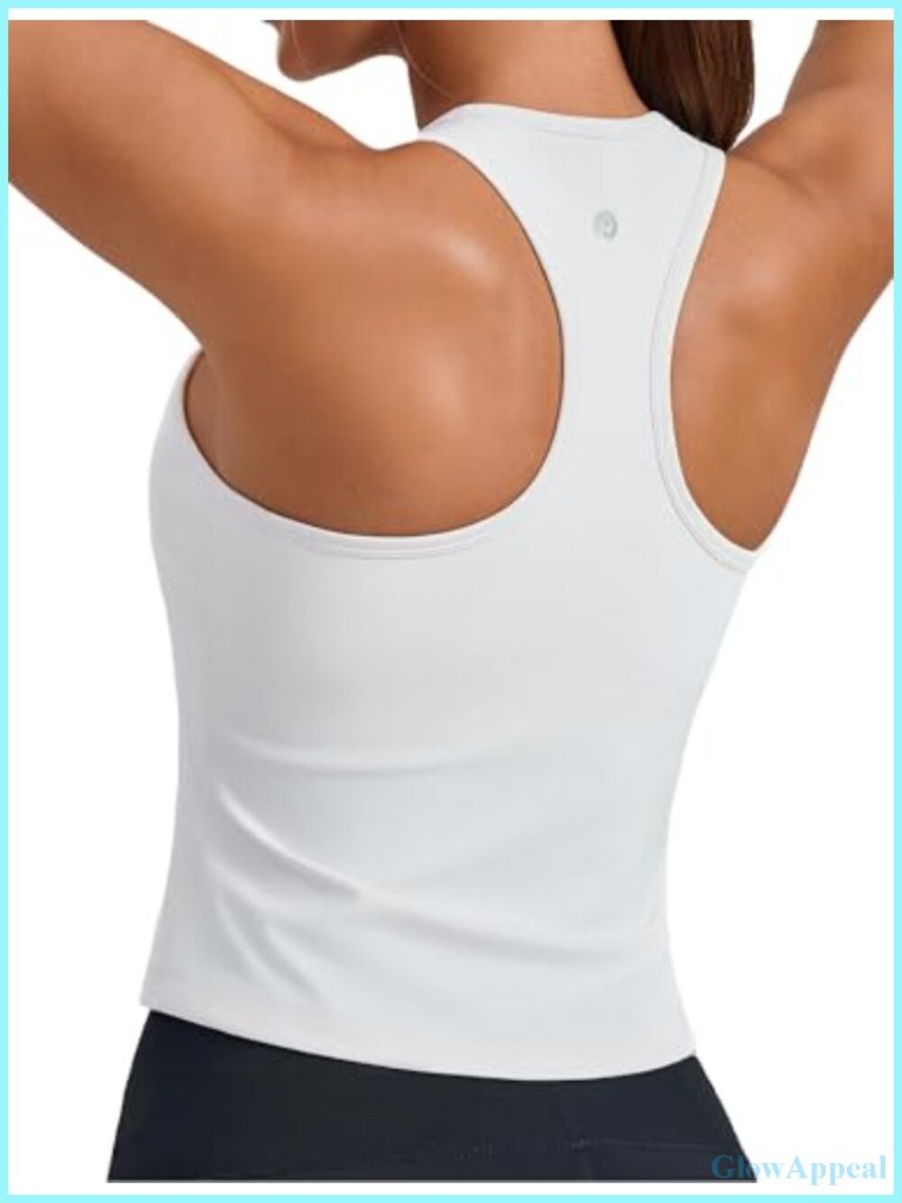 Racerback Workout Tank Top with Built-in Bra, Removable Pads, Sleeveless